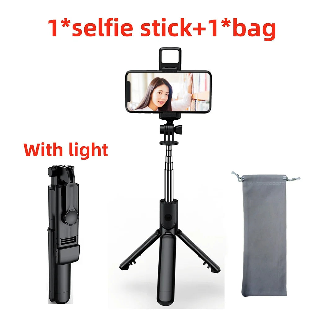 FGCLSY New Tripod for Smartphone Camera,Stand with Bluetooth shutter and light,Wireless Selfie Stick brackets with Phone Holder
